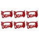 thumbnail image 5 of Juego De Anillos Para Servilletas Con Letras Bismillah * 6 Hebillas Para Servilletas Para Casa De Vacaciones, Boda, Rojo, 5 of 5