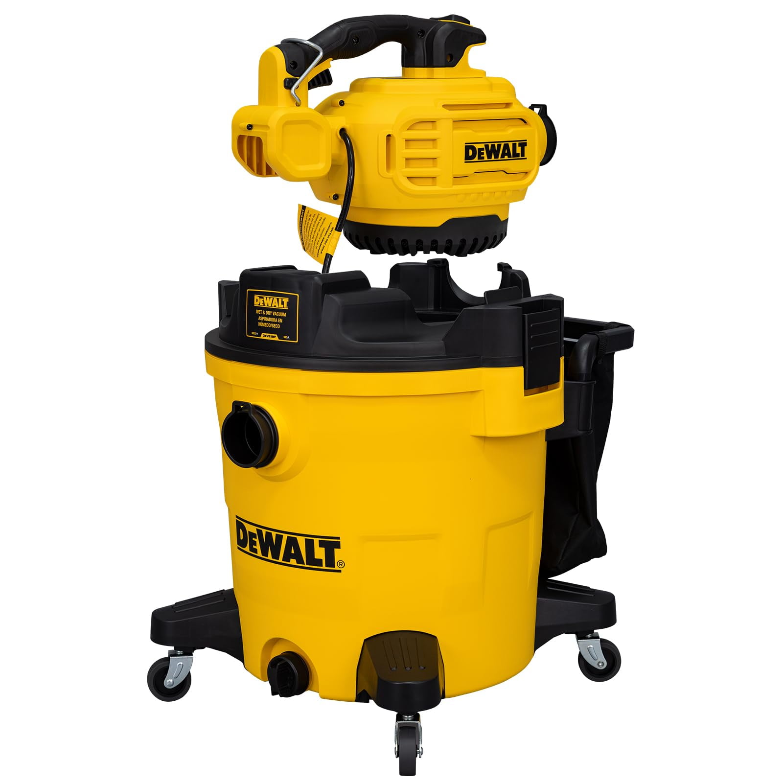 Aspiradora De Taller Dewalt Dxv212p Para Productos Húmedos Y Secos De 12 Galones Con Soplador De Hojas De 5.5 Hp