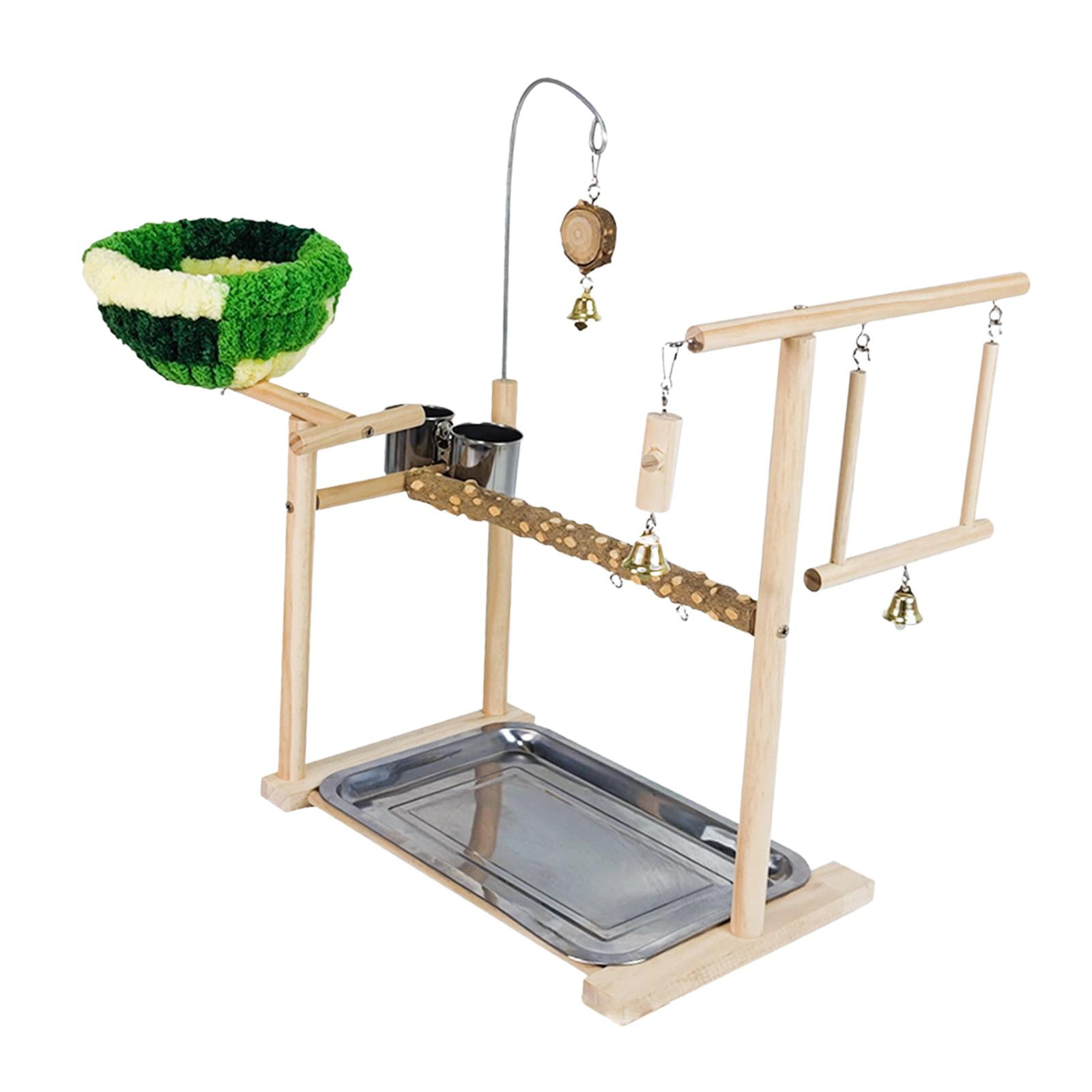 Perchas De Madera Para Loros Para Patio De Juegos, Soporte Multiusos Sólido Para Percha Para Pájaros