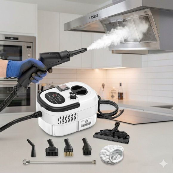 Limpiadora a vapor de alta presión y temperatura de 2500W multifuncional