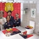 thumbnail image 1 of Odd Squad-theme 4-Piece Shower Curtain Set with Rugs, Waterproof Bathroom Decor Set Includes Bath Mat, U-Shaped Rug, Toilet Lid Cover and Curtain with Hooks, 1 of 6