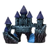 Magideal - Decoración De Castillo De Resina Para Acuario, Adorno De Castillo Para Pecera, Accesorios De Decoración De Pecera Con Castillo Antiguo Para Peces Bett Estilo C