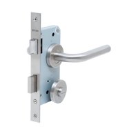 Stark Design - Cerradura De Embutir Función Baño, Seguro Interior / Ranura Emergencia Exterior. Manillas Modelo: Marti. (Acero Inoxidable 304). Sku: Sde230-Ai.Kit.Marti