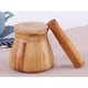 thumbnail image 5 of Juego de mortero y maja de madera natural para especias, molinillo no tóxico, utensilio de cocina, 5 of 5