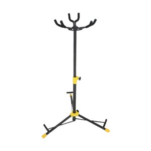 Bothyi - Soporte Triple Para Guitarra, Soporte Para Instrumento Musical, Guitarra Clásica, Violonchelo, Cabezal De Goma Amarillo.