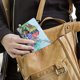 thumbnail image 5 of Mia y Codie Porta Pasaporte y Cartera de Viaje Premium de Cuero PU, Funda de Pasaporte Bloqueo RFID con Ranuras para Tarjetas de Crédito, Estuche para Libro de Pasaporte para Familia 10cm × 15cm, 5 of 6