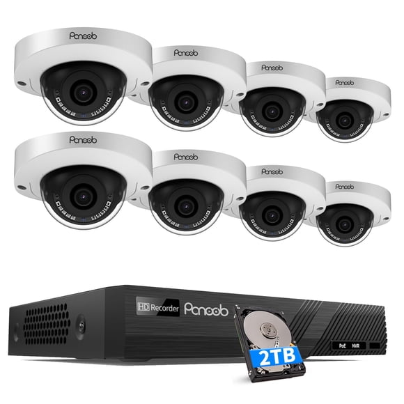 Sistema de Cámaras de Seguridad PANOOB 8CH 5MP PoE 2TB HDD