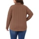 thumbnail image 3 of Agnes Orinda Conjuntos de Halloween para Mujeres Tallas Grandes Camisas Abotonadas Texturizadas con Solapa Chaquetas de Manga Larga Tops Casuales con Decoración de Bolsillo 1X Marrón, 3 of 6