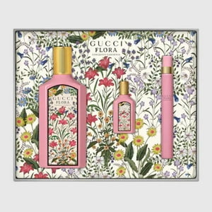 Perfume Gucci Flora Gorgeous Gardenia Set 3 Piezas 100Ml+10Ml+5Ml