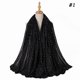 thumbnail image 1 of suxuMhao Chal Envolvente, Chal de Noche, Chal Ligero, Pañuelo para la Cabeza, Bufanda Tipo Chal, Bufanda de Lámina Dorada, Chal Suave, Negro, 31.5 X 69 Pulgadas, 2 Piezas para Uso Diario y Nocturno, 1 of 2