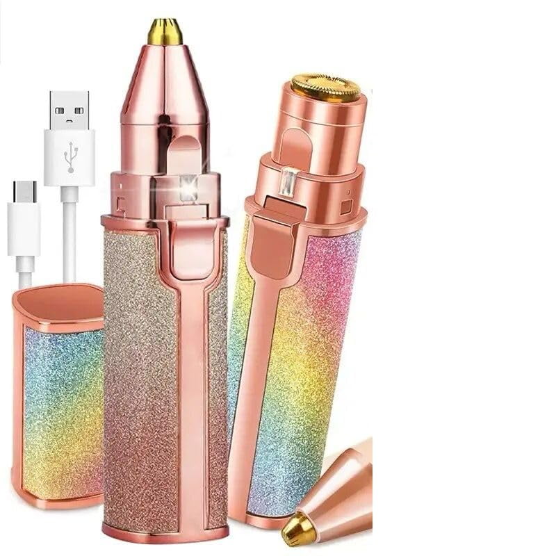 Xusx111 - Cortador De Cejas Maquillaje Sin Dolor Eyebrow Epilator 2 En 1 Cortador De Cejas Ligero Incorporado Y Depilación Facial Características Principales: * [depilación Femenina Indolora Para La C
