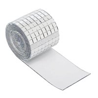 Magideal - Mosaico De Espejo Mosaico De Espejo Autoadhesivo 1464 Piezas Suministros De Artesanía De Bricolaje Brillante Azulejos De Mosaico De Vidrio Cuadrado Pa 120Cm 10Mmx10Mm