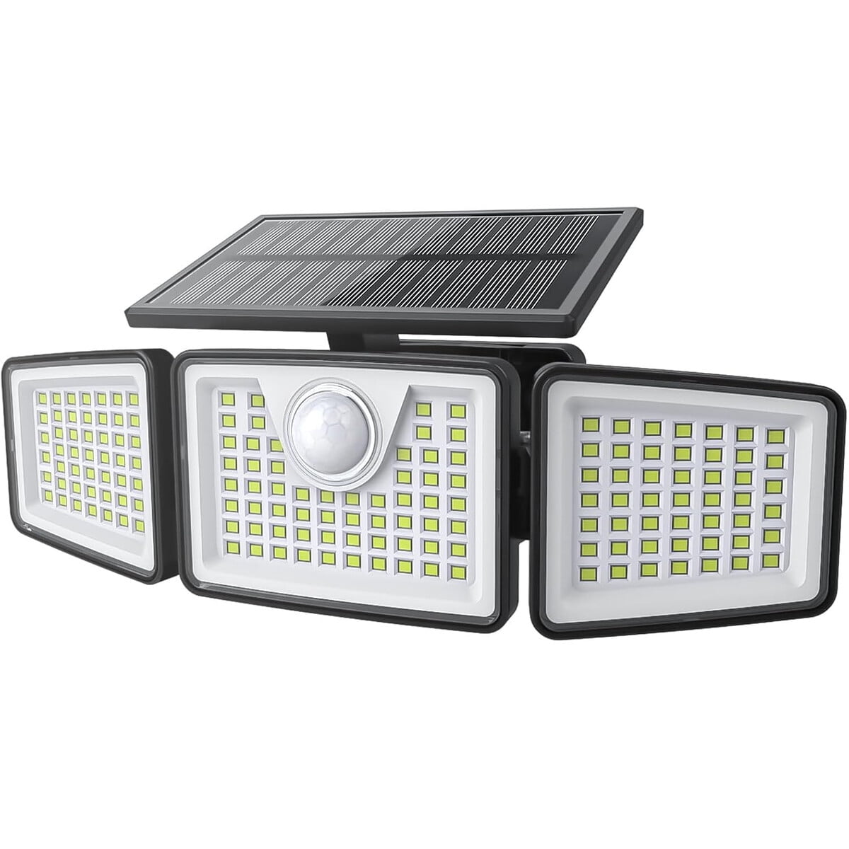 Luz Solar Exterior Daphino 2500lm 3 Focos Sensor Movimiento