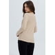 thumbnail image 4 of Polera Mujer Botón Rib Lisa Beige, 4 of 4