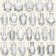 thumbnail image 3 of Set de jarrones Glass Bud Arme, 60 unidades, flores a granel de vidrio transparente, 3 of 7