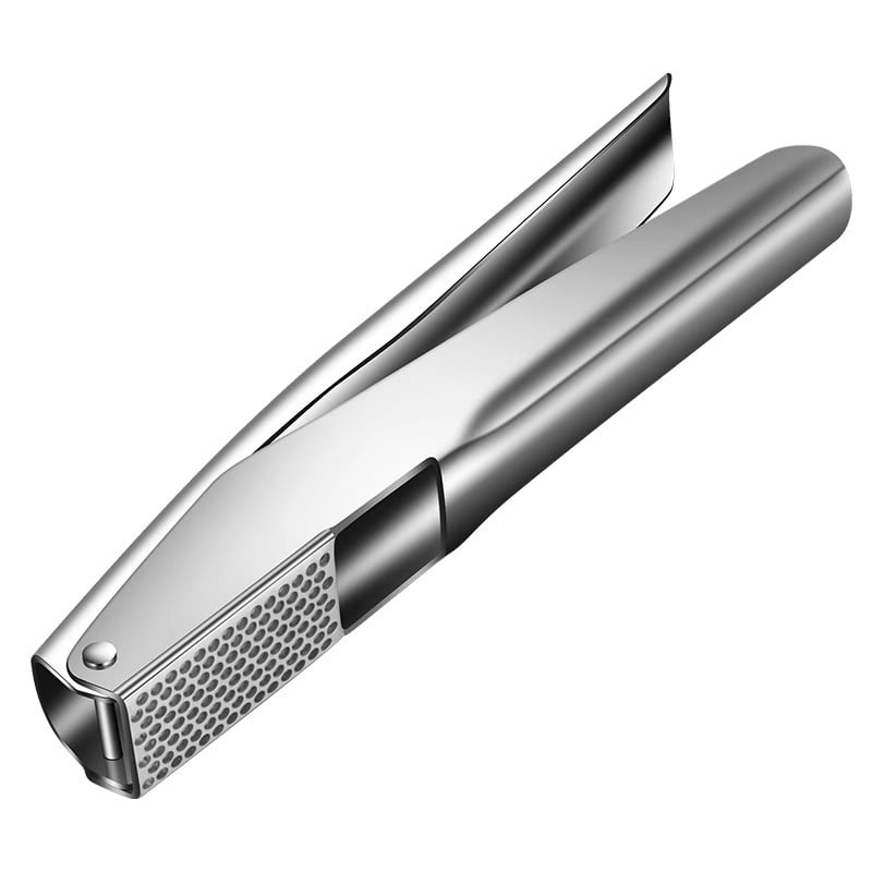 Xusx111 - Prensa De Ajo Acero Inoxidable, Herramienta Profesional De Triturador De Ajo Sin Necesidad De Pelar, Masher De Ajo Con Palanca Doble Con Cámara Grande (18,5 * 2,8 Cm)