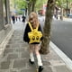 thumbnail image 2 of 1pc Cute Pentagram Shape Yellow Backpack With Big Eyes, Women's Double Shoulder Backpack, Sweet And Cool Schoolbag Trendy Student Backpack, 2 of 4