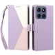 thumbnail image 3 of Cartera para Motorola Moto G86 en PU Tricolor, Funda con Solapa, Morado, 3 of 6