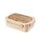 thumbnail image 5 of Caja Bento con utensilios reutilizable para microondas, portátil, a prueba de fugas, con compartimento para mochileros, camping al aire libre, picnic Caqui 2 rejillas, 5 of 5