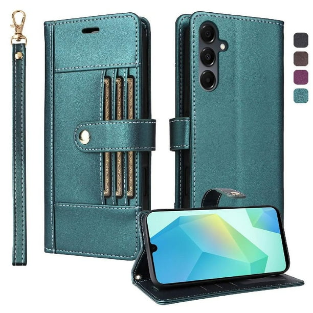 FOXDOCK Funda tipo Cartera para Samsung Galaxy A26 – Cubierta de Cuero PU con Múltiples Ranuras, Bolsillo para Efectivo y Correa de Muñeca
