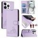 thumbnail image 5 of Funda tipo cartera FOXDOCK para iPhone 15 pro con soporte, ranuras, RFID, diseño de gato, 5 of 5
