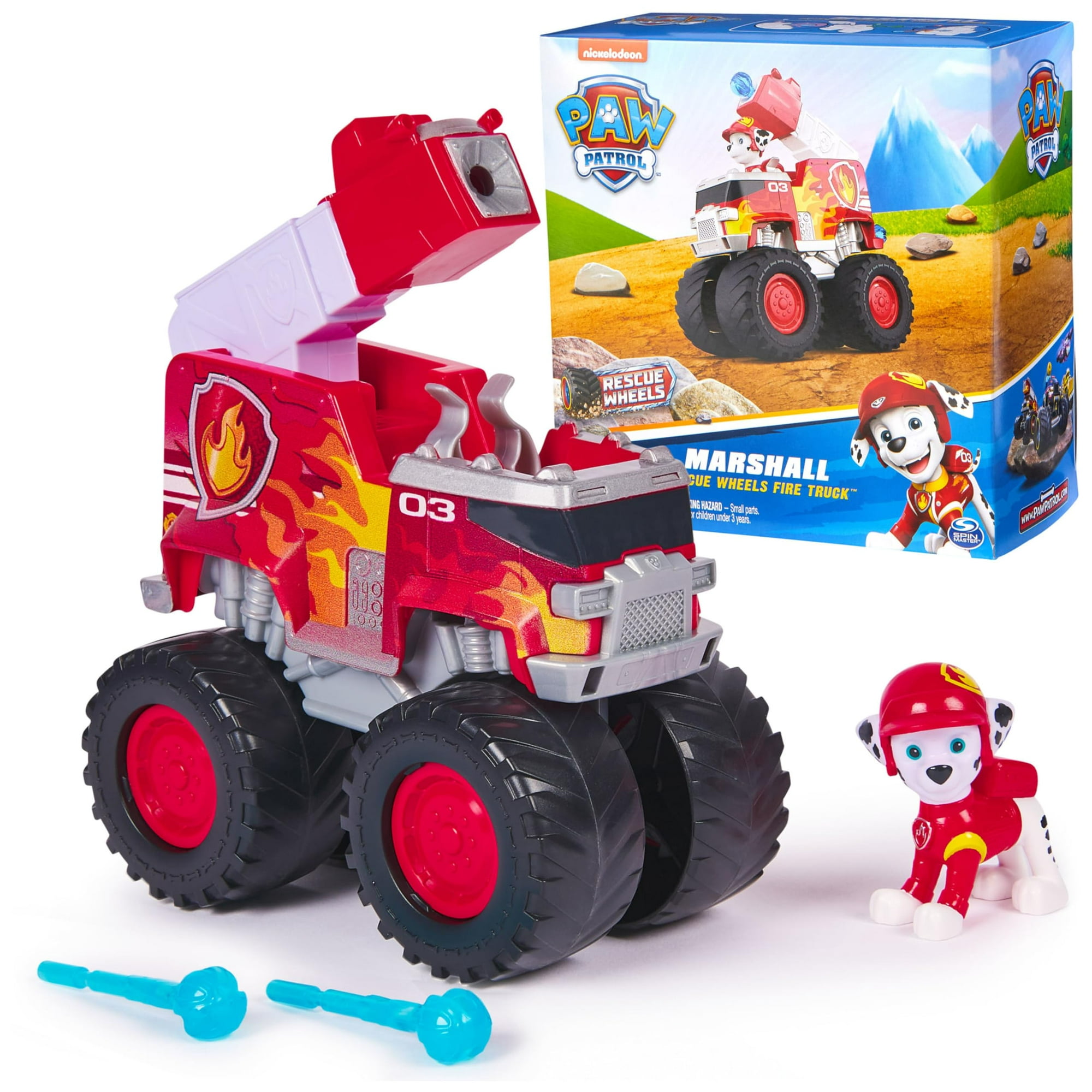 Camión De Juguete Paw Patrol Rescue Wheels Marshall Firetruck De Más De 3 Años