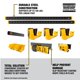 thumbnail image 2 of Organizador de herramientas eléctricas DEWALT DWST82825 para almacenamiento de garaje, 10 unidades, 2 of 3