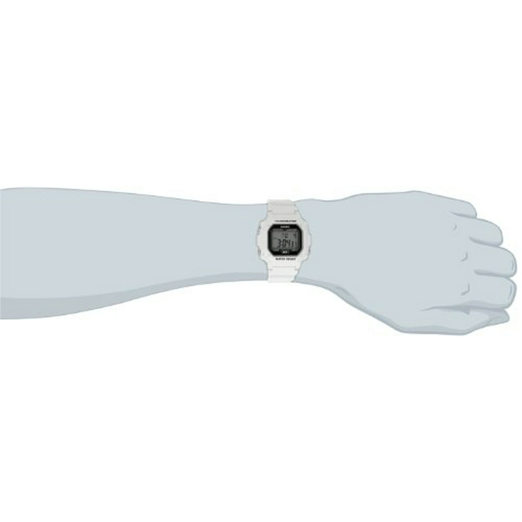 Reloj Clásico Unisex Casio F-108whc-7acf Con Banda De Resina Blanca