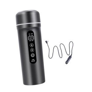Magideal - Hervidor De Agua Para Coche De 12V/24V, Taza Aislada, Hervidor Eléctrico Con Capacidad Táctil, Calefacción Para Coche, Taza Para Té, Leche, Trabajo De