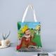 thumbnail image 2 of Curious George Monkey Bolso de tela con estampado de lienzo para mujer, bolsa de compras reutilizable y estética, con cremallera interior, regalo para mujer,40*40cm., 2 of 6