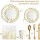 thumbnail image 2 of AIRE White Gold Dot Paper Plates Set, 175PCS Disposable Dinnerware, 2 of 3