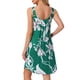 thumbnail image 3 of Vestido de Dormir sin Mangas para Mujeres con Estampado Floral y Bolsillos para un Ropero Nocturno y de Descanso Cómodo XS Flores Verdes, 3 of 6
