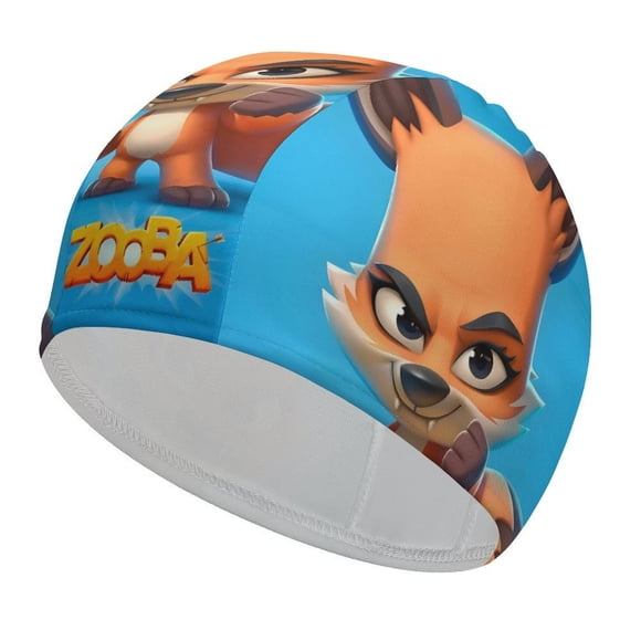 Zoo Battle Arena Gorro de Natación de Licra, Gorro de Baño de Tela Cómoda, Gorro Elástico Antideslizante para Hombres, Mujeres y Niños