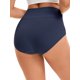 thumbnail image 3 of CURVY GLAM Bragas de Mujer Regreso a Clases Cintura Alta Control de Abdomen Color Sólido Cobertura Completa Oscuro Gris Azul XXL, 3 of 5