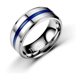 thumbnail image 1 of Anillo de Hombre Titanio Blue and Silver Space Moda 2022, 1 of 3