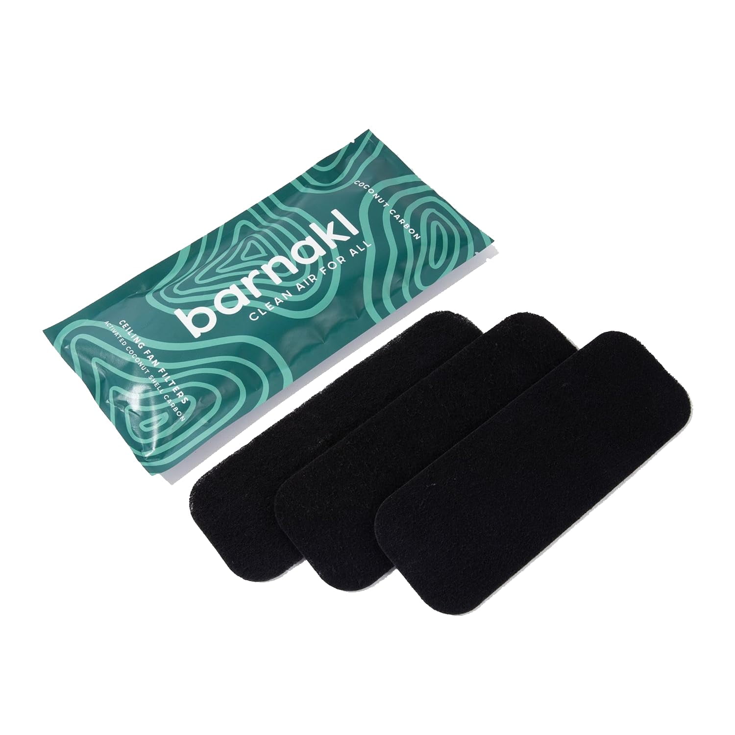 Filtros De Carbón De Coco Activado Barnakl Para Ventiladores De Techo (3 Unidades)