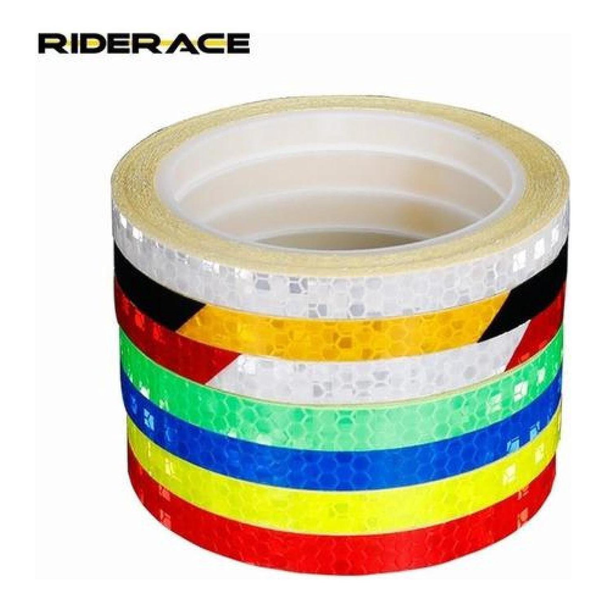 Riderace - Cinta Adhesiva Reflectante Multiuso, Bicicleta Auto Portones Verde