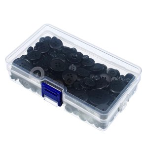 Magideal - Botones De Costura Redondos Botones Artesanales De 4 Orificios Y 2 Orificios Con Estuche De Almacenamiento Para Manualidades, Decoración, Colecciones,