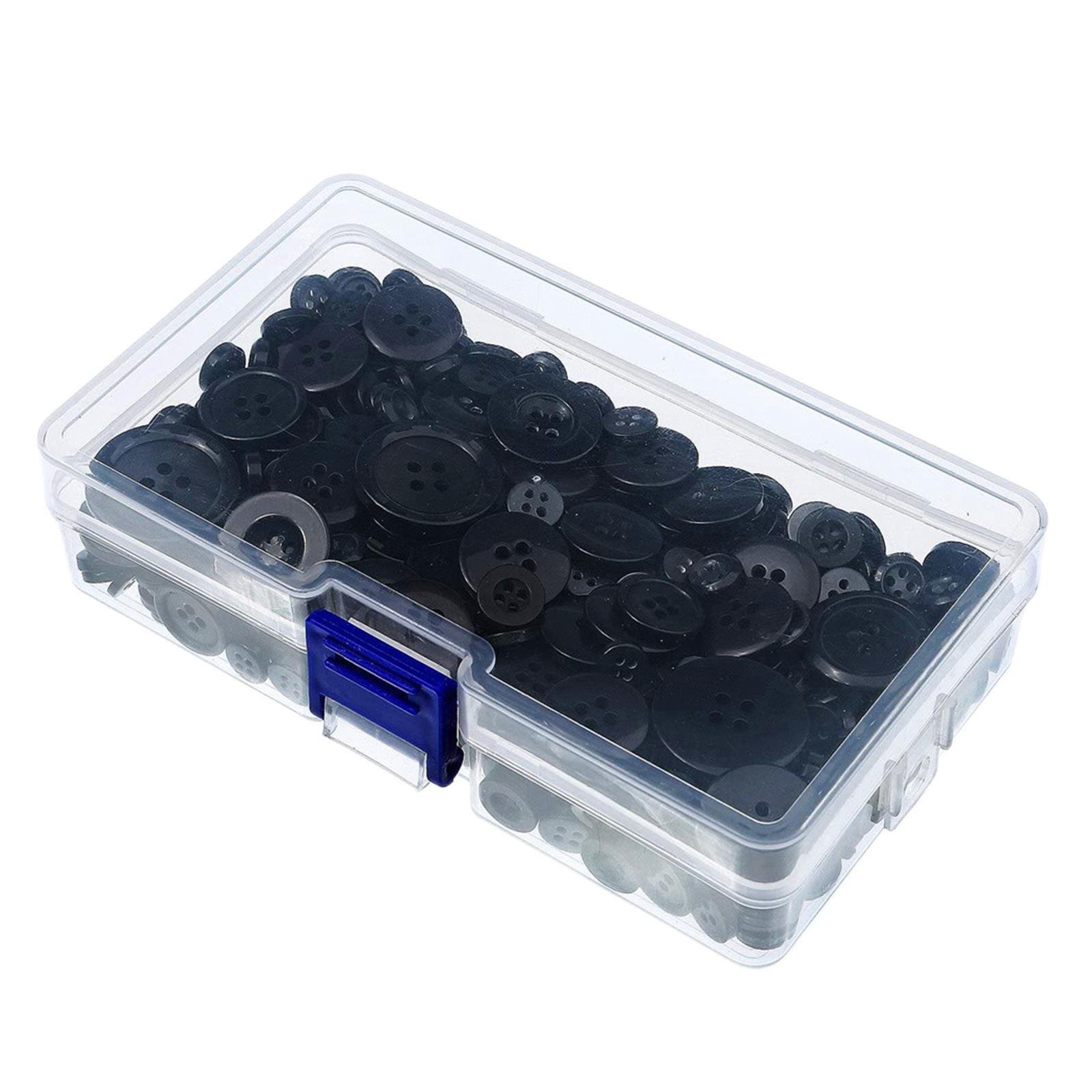 Magideal - Botones De Costura Redondos Botones Artesanales De 4 Orificios Y 2 Orificios Con Estuche De Almacenamiento Para Manualidades, Decoración, Colecciones,