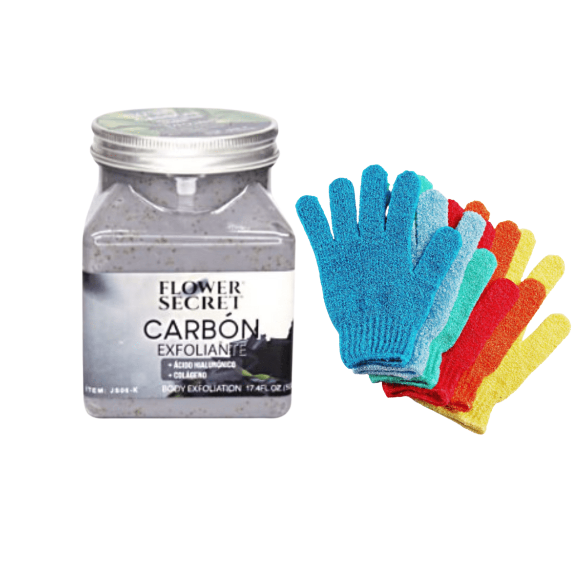 Genérico - Crema Exfoliante Carbón Activado 500 Grs +guante Masajeador