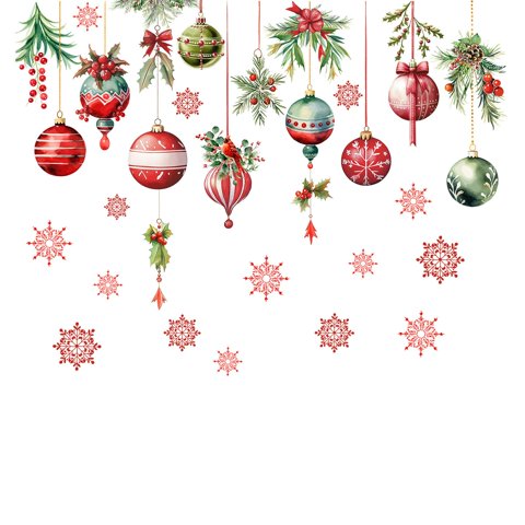 Bothyi - 2 Pegatinas Decorativas Navideñas Para Puerta De Cristal Para Inauguración De La Casa O Dormitorio.