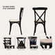 thumbnail image 3 of Silla Comedor Madera Ratán Apilable Crossback Negra, 3 of 8