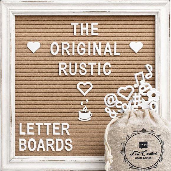 Tablero de letras Felt Creative Home Goods con soporte