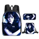 thumbnail image 1 of 3PC/set Wednesday Addams Backpack Nevermore Academy Primary Middle School Students Boys Girls Schoolbag Cartoon Bag Mochila, 1 of 3