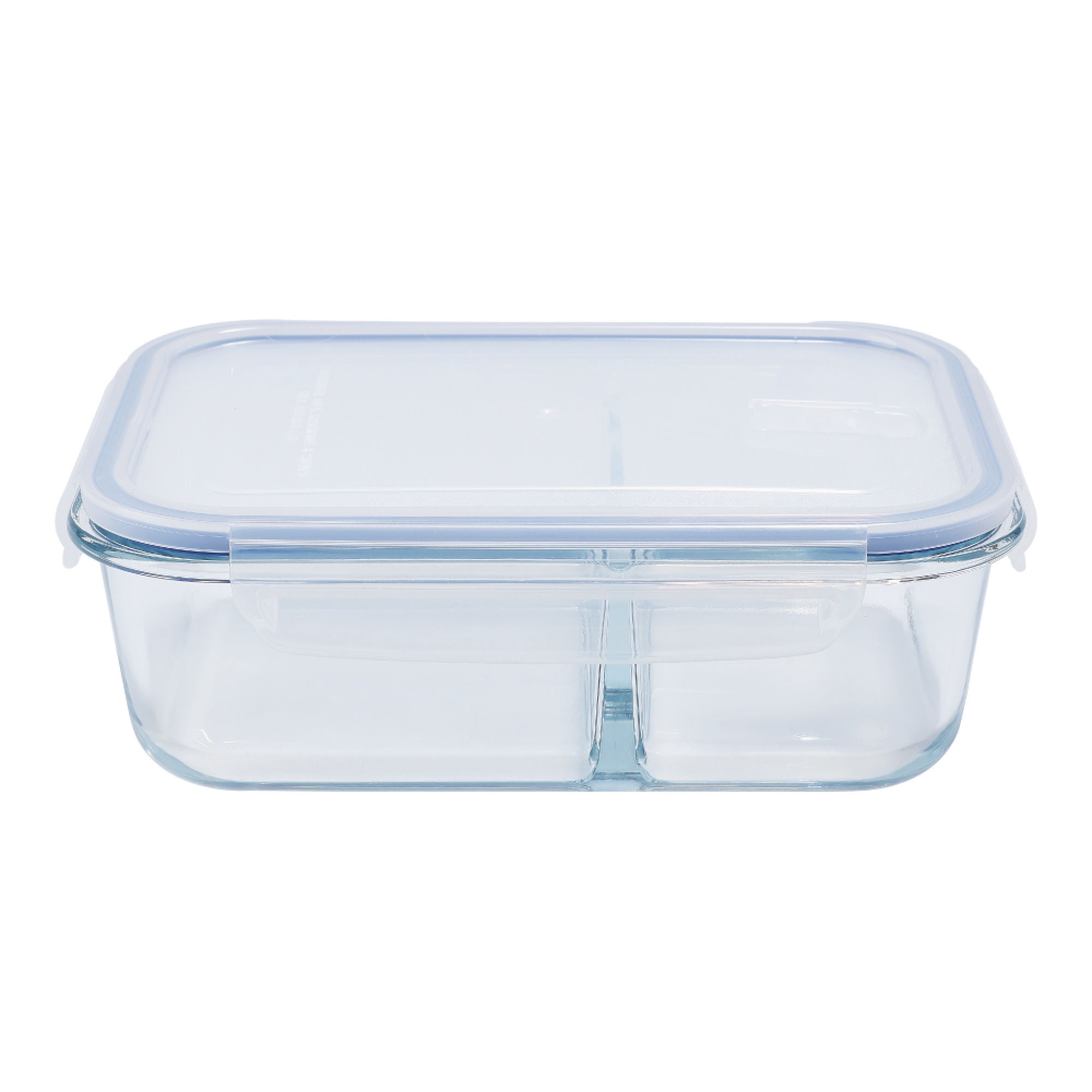 Contenedor 1380ML Vidrio Con División 2 Piezas Transparente