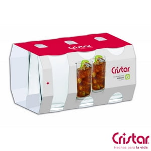 Cristar Display 6 Vasos Alto 355 Cc Montecarlo.