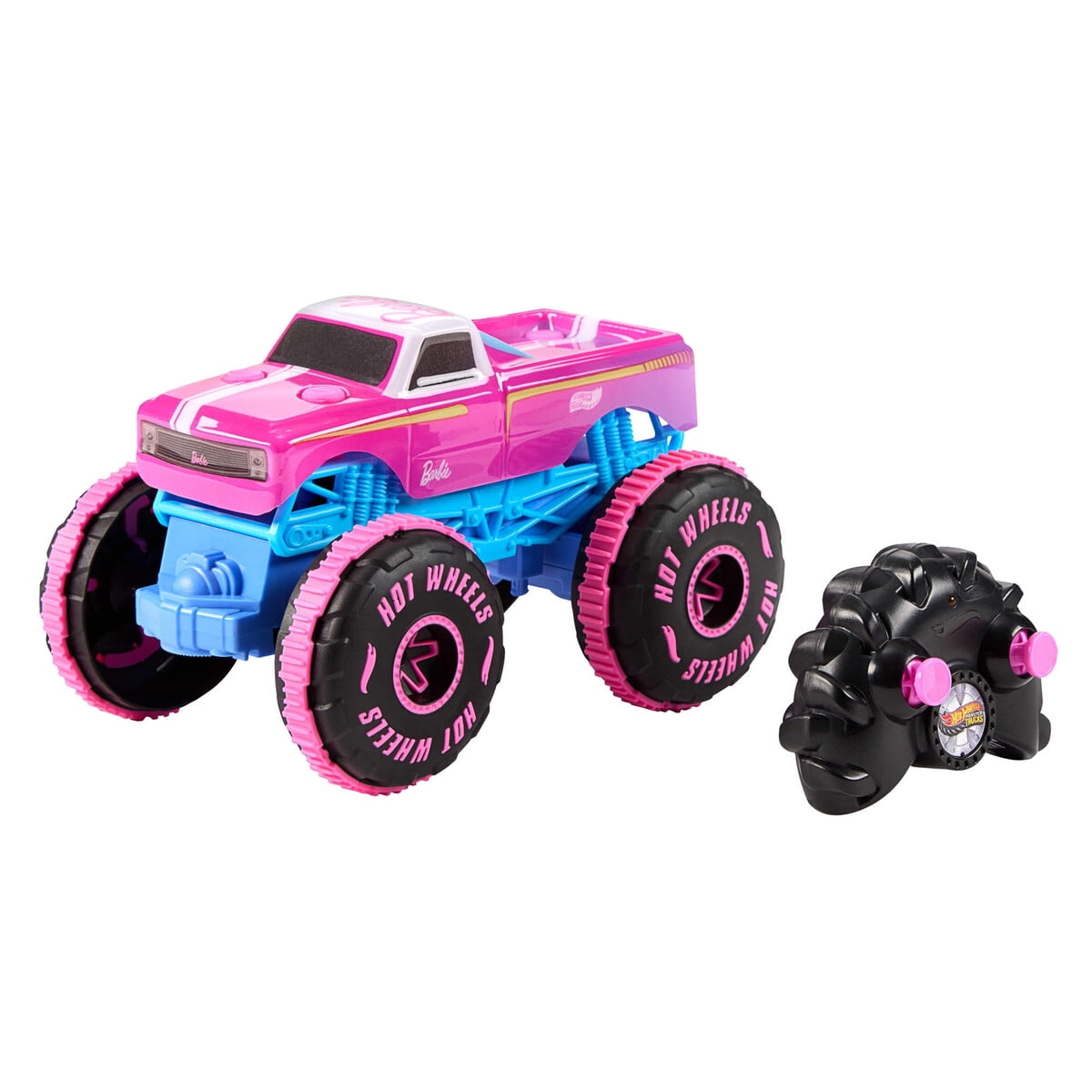 Camioneta Rc Hot Wheels Monster Truck Barbie 1:24 Batería Lipo