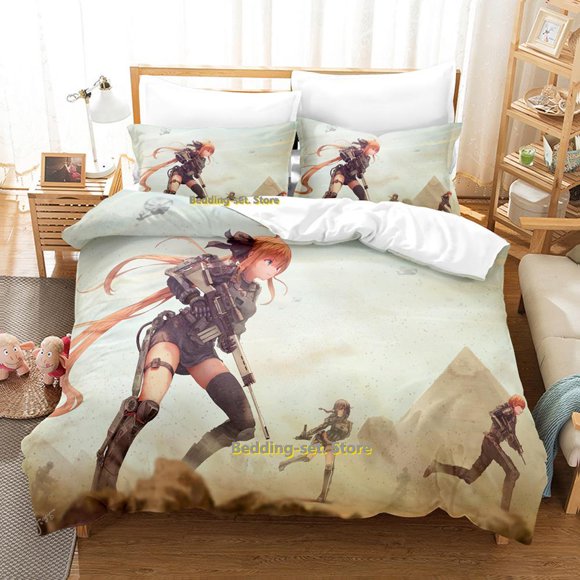 Girls Frontline Bedding Set Bed Set Adult Kid Bedroom Duvetcover Setsparure de lit Bed