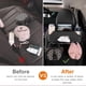 thumbnail image 2 of Asiento trasero del coche Organizadores de taza de bebida multifuncionales extra con organizador de caja de almacenamiento de tejidos y ganchos para la espalda del asiento del coche. Negro, 2 of 3