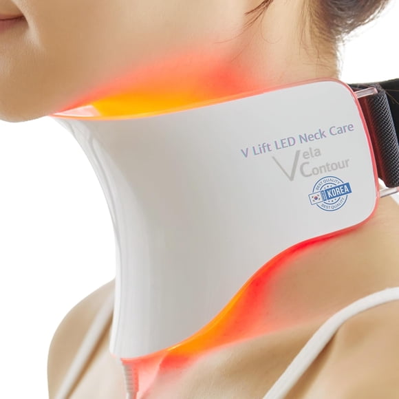Mascarilla de cuello con terapia de luz roja LED Anacis, antiarrugas y antienvejecimiento